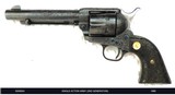 Colt 2nd Generation Single Action Army Revolver; 38 Special;
51/2 Inch; Engraved (non Colt Factory) Including Grips - 1 of 4