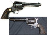 Colt 2nd Generation Single Action Army Revolver; 38 Special;
51/2 Inch; Engraved (non Colt Factory) Including Grips - 2 of 8