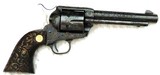 Colt 2nd Generation Single Action Army Revolver; 38 Special;
51/2 Inch; Engraved (non Colt Factory) Including Grips - 2 of 4