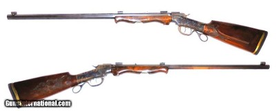 Marlin Ballard .22 LR Schuetzen-ish Target
Rifle; Double-Set Triggers; Carved – Embellished Stock