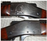 Sharps Borchardt Bridgeport-Model 1878; Original 29-Inch Barrel Relined to .22 Hornet; Etch-Engraved; Custom Stock - 9 of 13