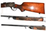 Sharps Borchardt Bridgeport-Model 1878; Original 29-Inch Barrel Relined to .22 Hornet; Etch-Engraved; Custom Stock - 3 of 13