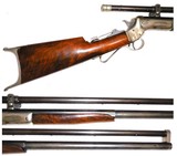 Stevens Tip-Up Schuetzen Rifle; 25-35 Stevens & Maynard; Half-Round/Octagon Barrel; Original Malcom Scope - 4 of 11