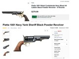 Pietta .44 Caliber Black Powder Revolver 5-1/2 Inch ‘Confederate’ Brass Frame Model - 9 of 9