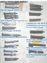 Smith & Wesson Revolver Barrels & Slides: .22 LR/ .38 Special/ .357 Magnum/ .44 Magnum – and M39 + M52 - 2 of 2