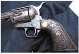Colt 2nd Generation Single Action Army Revolver; 38 Special;
51/2 Inch; Engraved (non Factory) Genuine Pearl Grips - 10 of 10