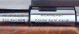 Weatherby Mark V Deluxe Early South Gate Bolt Action Rifle .300 Wby Magnum Exc Cond W/Leupold - 6 of 12