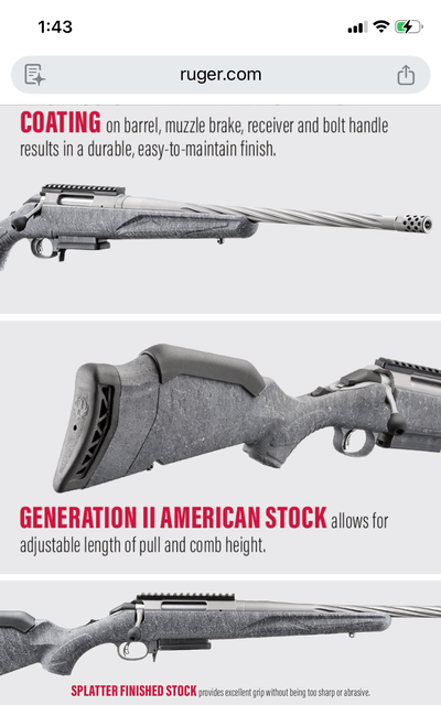 Ruger American Gen II - 22 Creedmoor