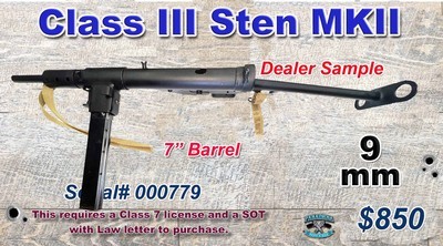 Class III Sten MKII 9mm