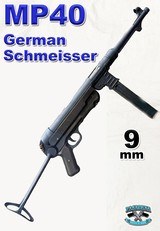 MP40 German Schmeisser 9mm plus 3 Magazines