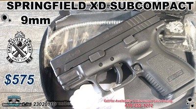 Springfield XD Sub Compact 9x19mm