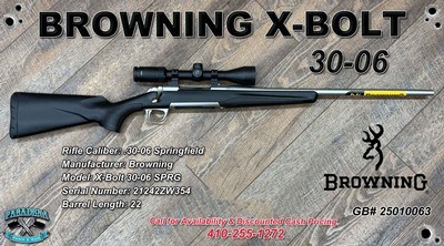 Browning Arms Company X-Bolt 30-06 SPRG