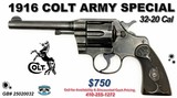 Colt Army Special 32-20 manufactured in 1916 - 1 of 11