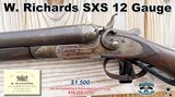 W. Richards SXS 12 gauge side by side