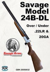 Savage model 24B-DL over/under .22LR/20GA - 1 of 8