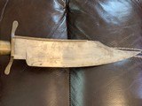 1830’S TEXAS CLIP POINT BOWIE KNIFE BRASS SPINE. - 8 of 9