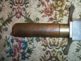 1830’S TEXAS CLIP POINT BOWIE KNIFE BRASS SPINE. - 2 of 9