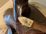 TEXAS RANGER HIGH BACK SADDLE OUTLINED STARS BOHLIN BUCKLE STRAP. - 2 of 10
