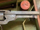 EXCEPTIONAL FACTORY ENGRAVED & CASED CSA KERR PERCUSSION REVOLVER. - 8 of 11