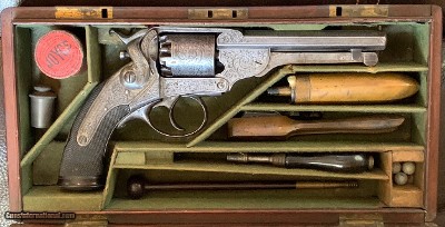 EXCEPTIONAL FACTORY ENGRAVED & CASED CSA KERR PERCUSSION REVOLVER.