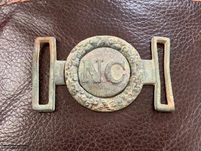Scarce NORTH CAROLINA Civil War Buckle.
