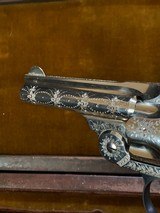 Factory Cased Panel scene engraved Smith & Wesson .38 cal. Revolver. Circa 1880. - 12 of 14