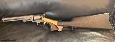 Scarce 1851 Colt Navy & Shoulder Stock. Very Few.