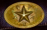 MUSEUM Rarity TEXAS OVAL CONFEDERATE STAR BUCKLE.