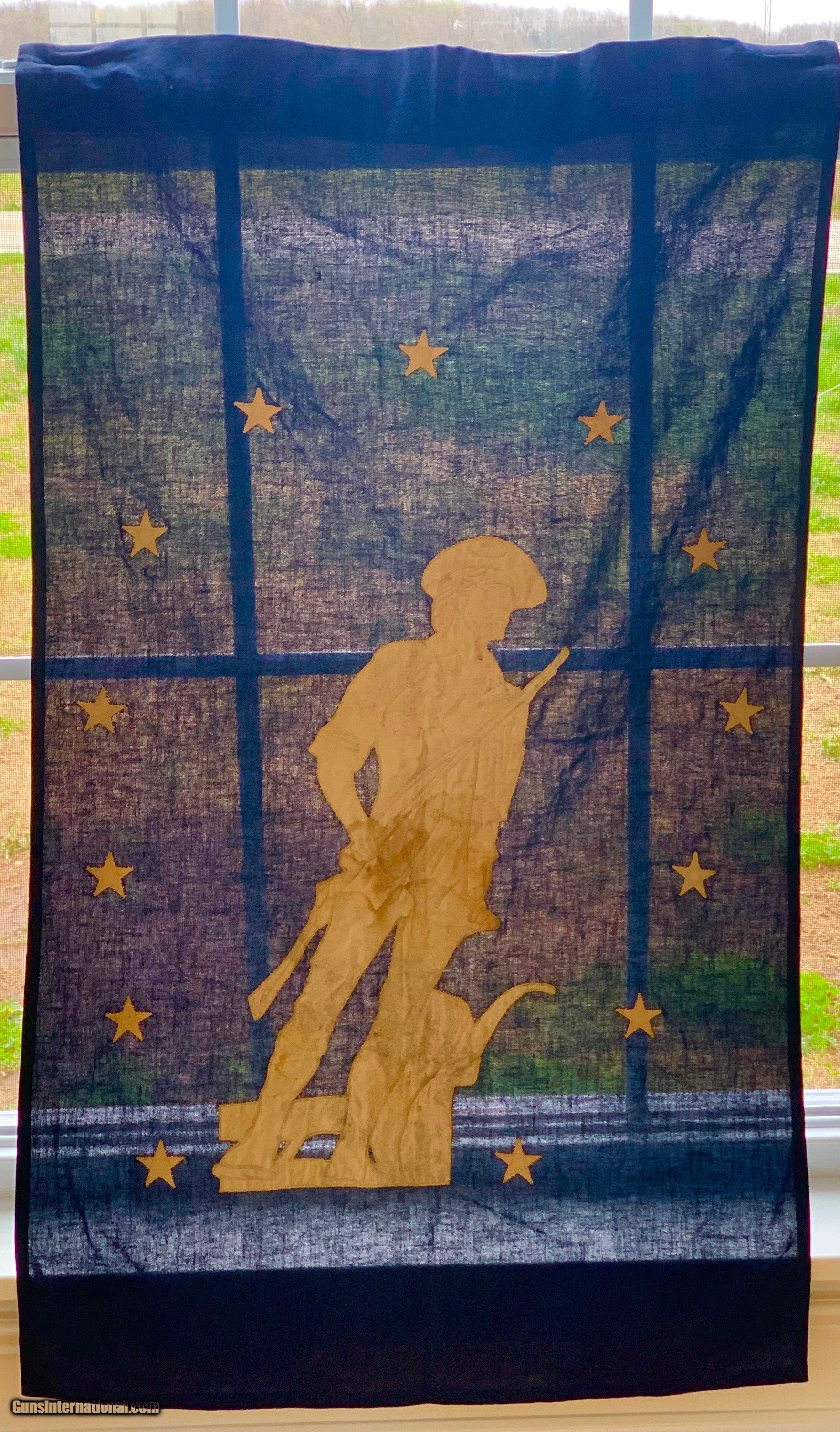 REVOLUIONARY WAR BATTLEFIELD FLAG. CARRIED BY SERGEANT YORK LINDSAY IN ...