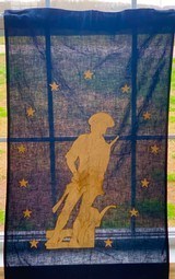REVOLUIONARY WAR BATTLEFIELD FLAG. CARRIED BY SERGEANT YORK LINDSAY IN BATTLE.