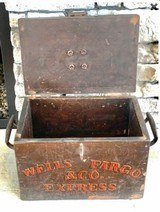 1800’s Wells Fargo & Co Express gold Strong Box. - 3 of 8