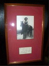 AUTOGRAPHED PHOTO OF BUFFALO BILL DATED 1887.