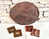 Recovered from Wounded Knee Massacre Indian Battle Shield & Buffalo Hide Wristlets. COA. - 10 of 11