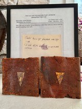 Recovered from Wounded Knee Massacre Indian Battle Shield & Buffalo Hide Wristlets. COA. - 5 of 11