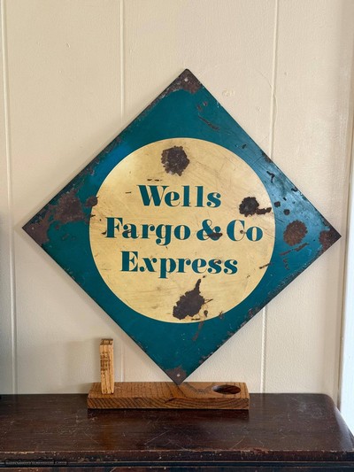 Large old Wells Fargo & Co Express painted Sign.