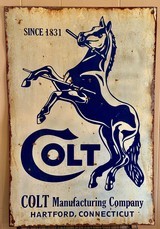 OLD Large COLT ENAMEL 3 FT. METAL SIGN SINCE 1831. Rare!!! - 1 of 1