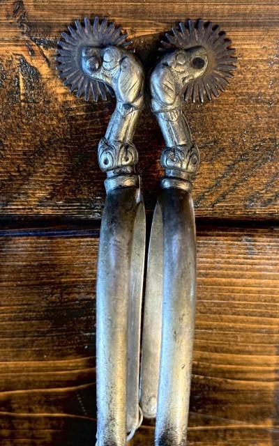 1700’s Dog head silver spurs.