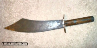 1700’S Bowie knife PEWTER INLAY PEACE PIPE & KNIFE.