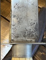 LARGE 1850’S HORSE-HEAD BOWIE KNIFE. - 2 of 7