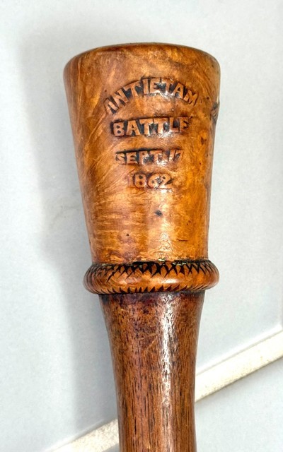 Confederate presentation Sept 1862 Antietam Battle engraved Generals name cane.