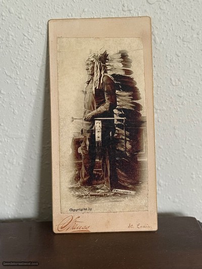 Famous Sitting Bull cabinet card Photo.