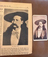 Famous Lawman Wild Bill Hickok Cdv photo & newspaper about the Cdv photo. - 6 of 7