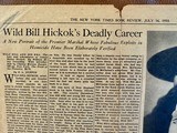 Famous Lawman Wild Bill Hickok Cdv photo & newspaper about the Cdv photo. - 2 of 7