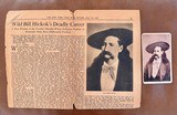 Famous Lawman Wild Bill Hickok Cdv photo & newspaper about the Cdv photo. - 3 of 7
