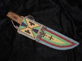 EXCELLENT 1800’S SIOUX INDIAN KNIFE & SHEATH. - 1 of 3