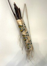 1800’s Apache Indian Bow & Arrows with painted Case. - 2 of 4