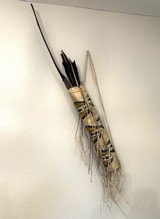 1800’s Apache Indian Bow & Arrows with painted Case. - 1 of 4