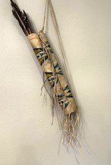 1800’s Apache Indian Bow & Arrows with painted Case. - 4 of 4