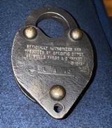 1875 Wells Fargo & Co Brass Lock. - 2 of 4