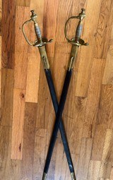 Pair 1800’s German Swords. Presentation pair. - 1 of 13